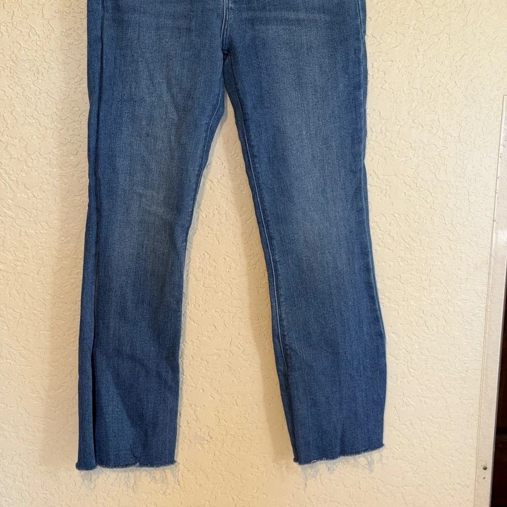 Just Black Denim Jeans Women 26 Blue‎ Raw Hem High Rise Straight Leg